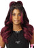 Widow's peak burgundy wig
